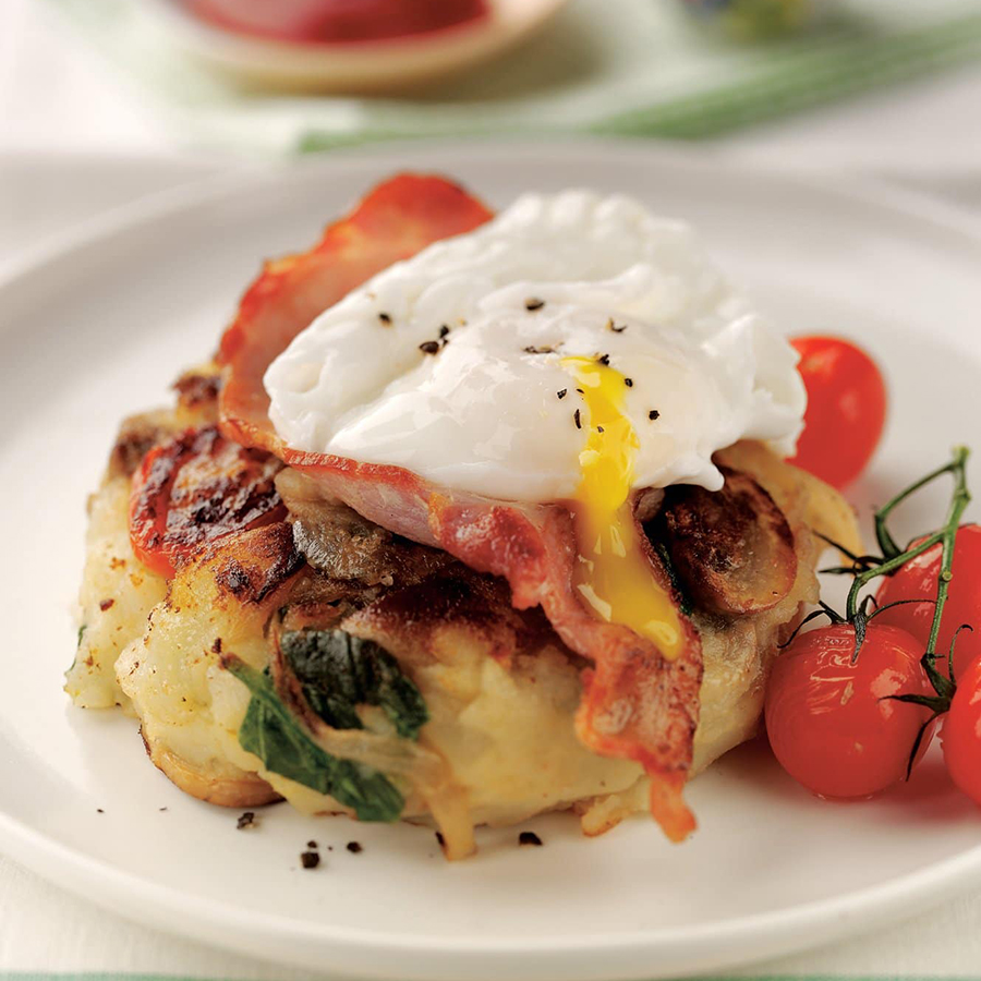 Breakfast Hash with Bacon and Poached Eggs - Potatoes USA - Philippines
