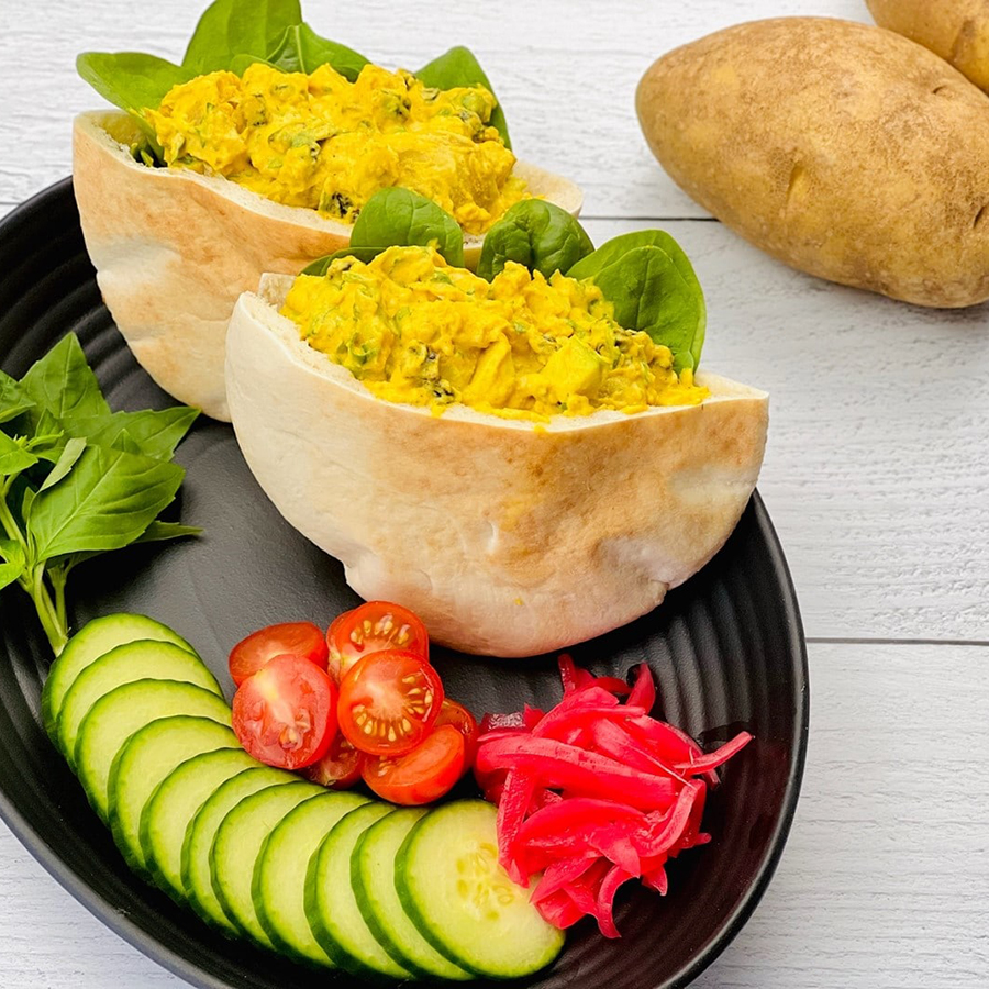 Curried Potato Pita Pockets with Green Apples and Currants - Potatoes USA - Philippines