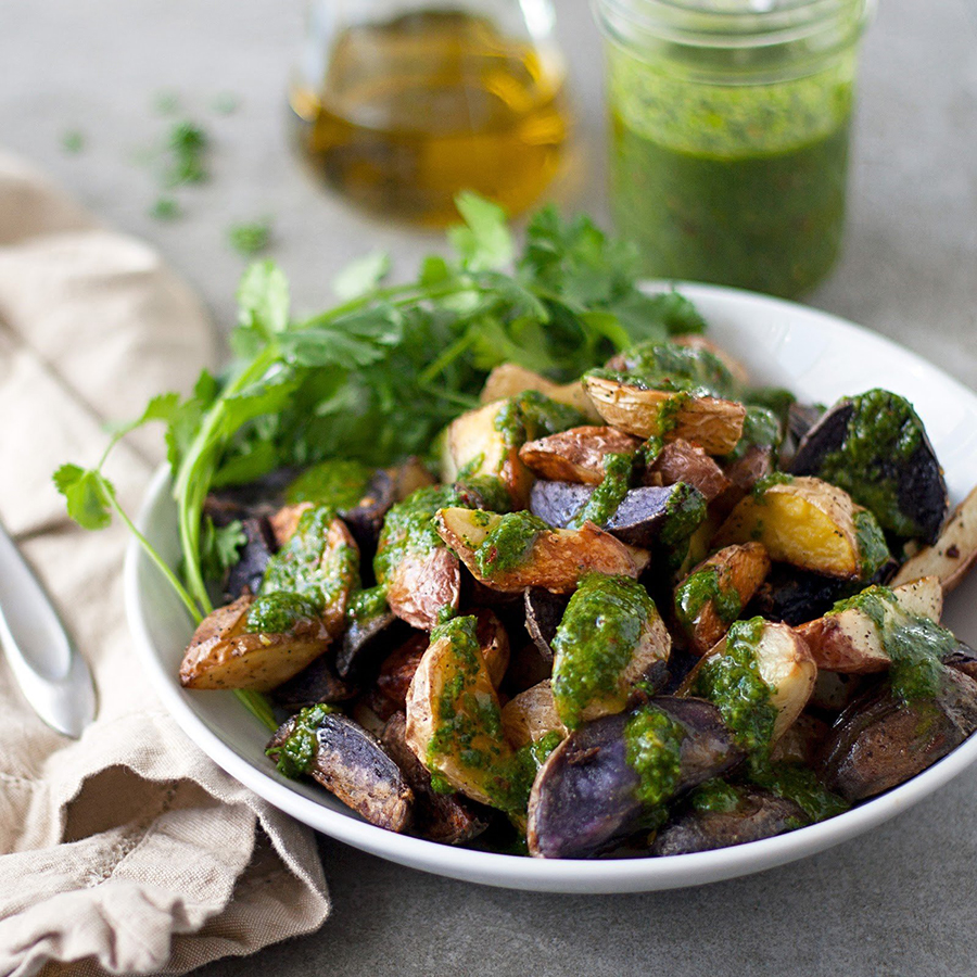 Garlic Roasted Potatoes with Cilantro Chimichurri - Potatoes USA - Philippines