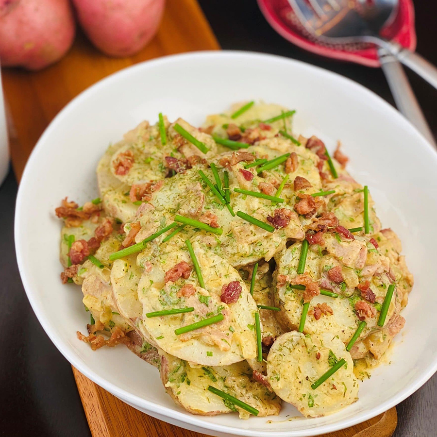 German Style Potato Salad with Warm Bacon Dressing - Potatoes USA - Philippines