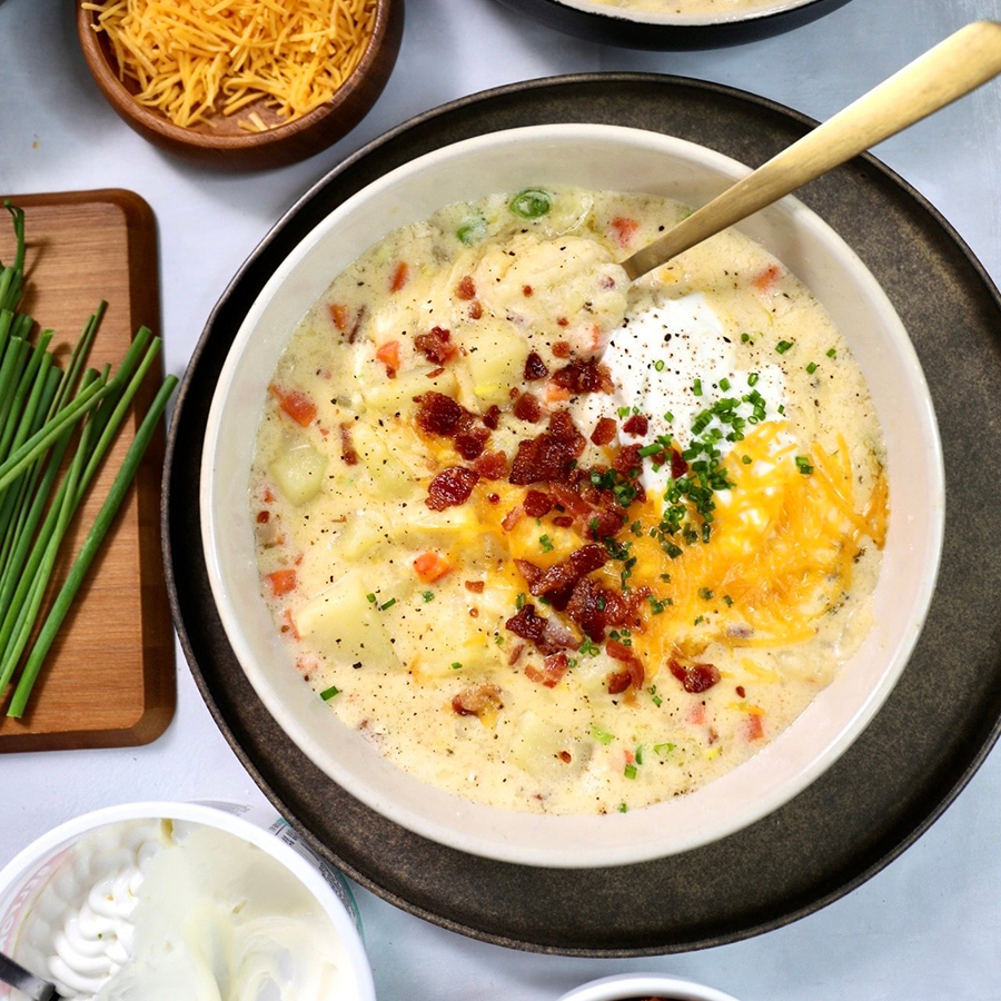 Leek & Bacon Loaded Potato Soup - Potatoes USA - Philippines