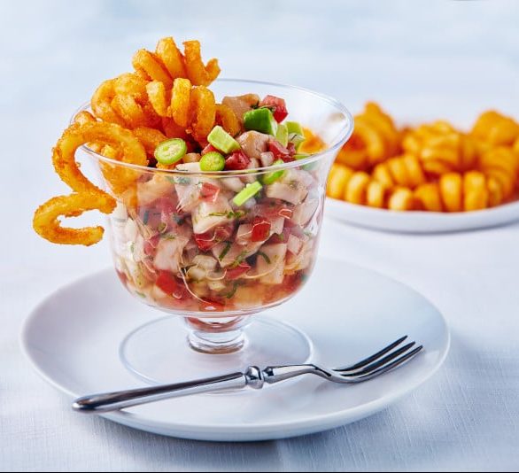 Mahi Mahi Ceviche with Curly Fries - Potatoes USA - Philippines