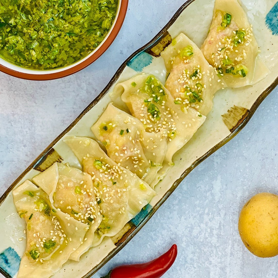 Mashed Potato Dumplings with Ginger Scallion Sauce - Potatoes USA - Philippines