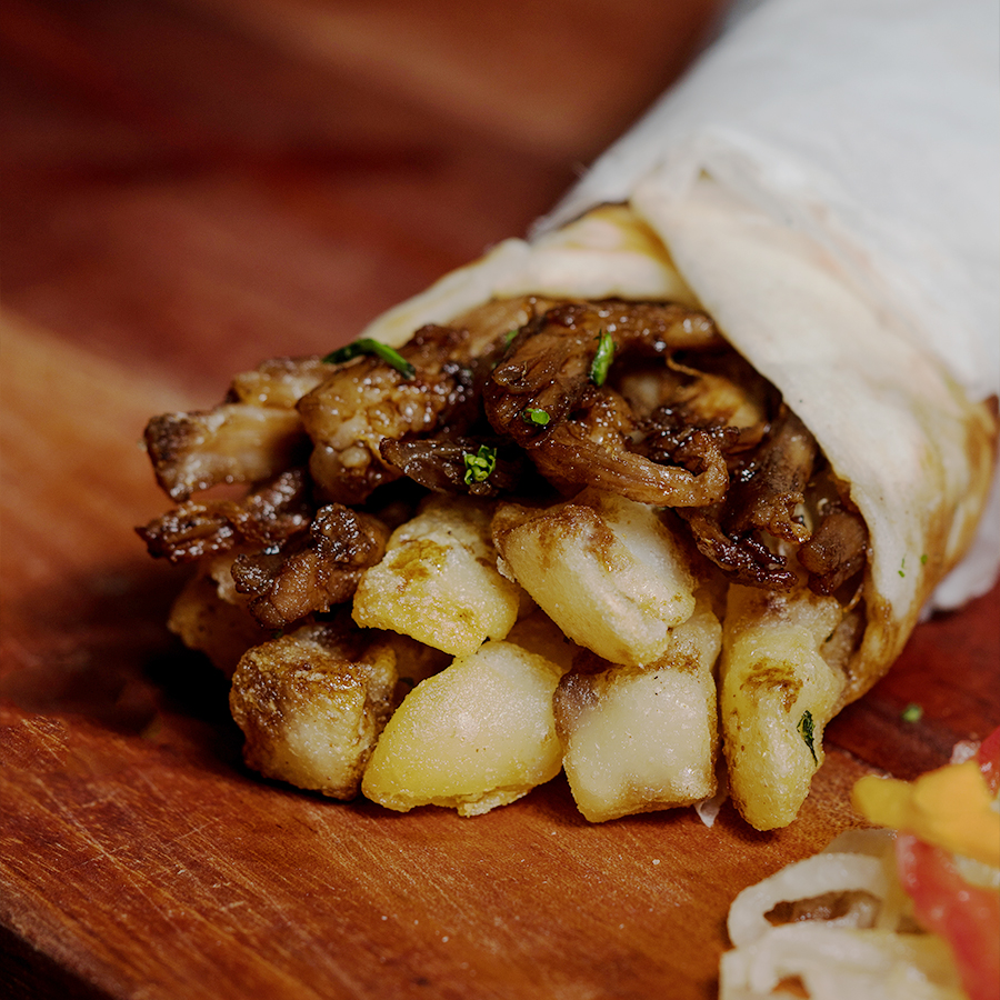 Potato Pita Wrapped Adobo with Fries - Potatoes USA - Philippines