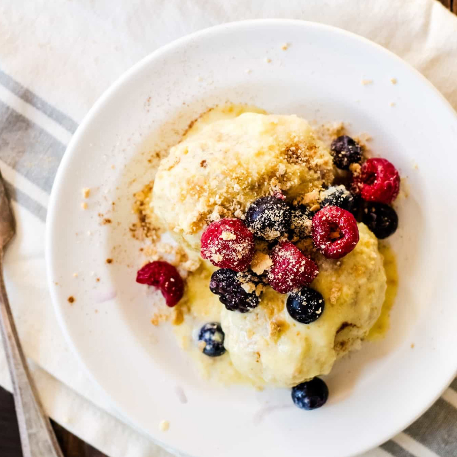 Plum Jam Filled Gnocchi & Creme Angalise - Potatoes USA - Philippines