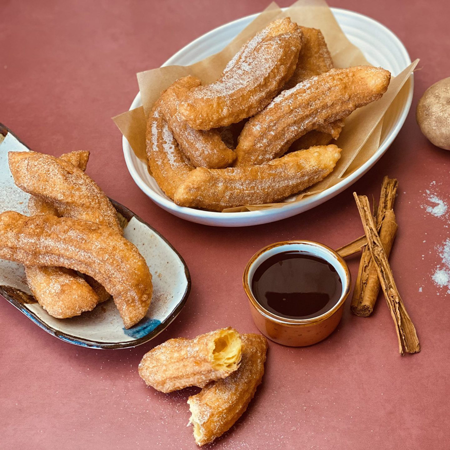 Potato Churros with Mexican Hot Chocolate Sauce - Potatoes USA - Philippines