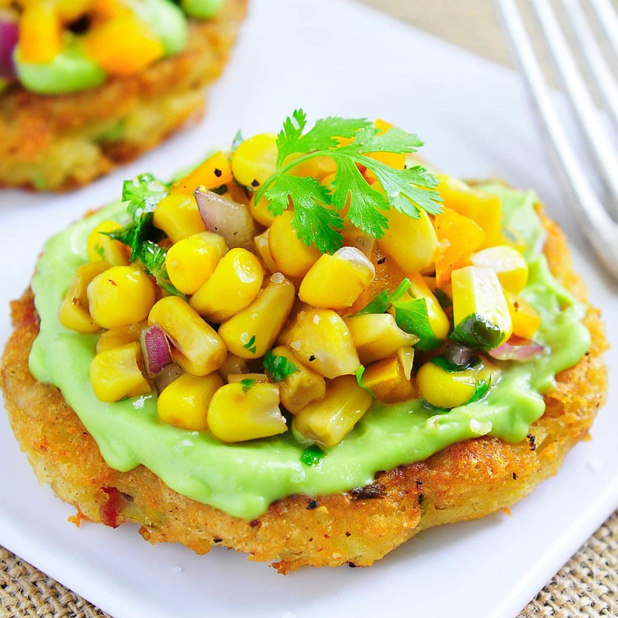 Bacon Potato Pancake with Toasted Corn Salsa - Potatoes USA - Philippines