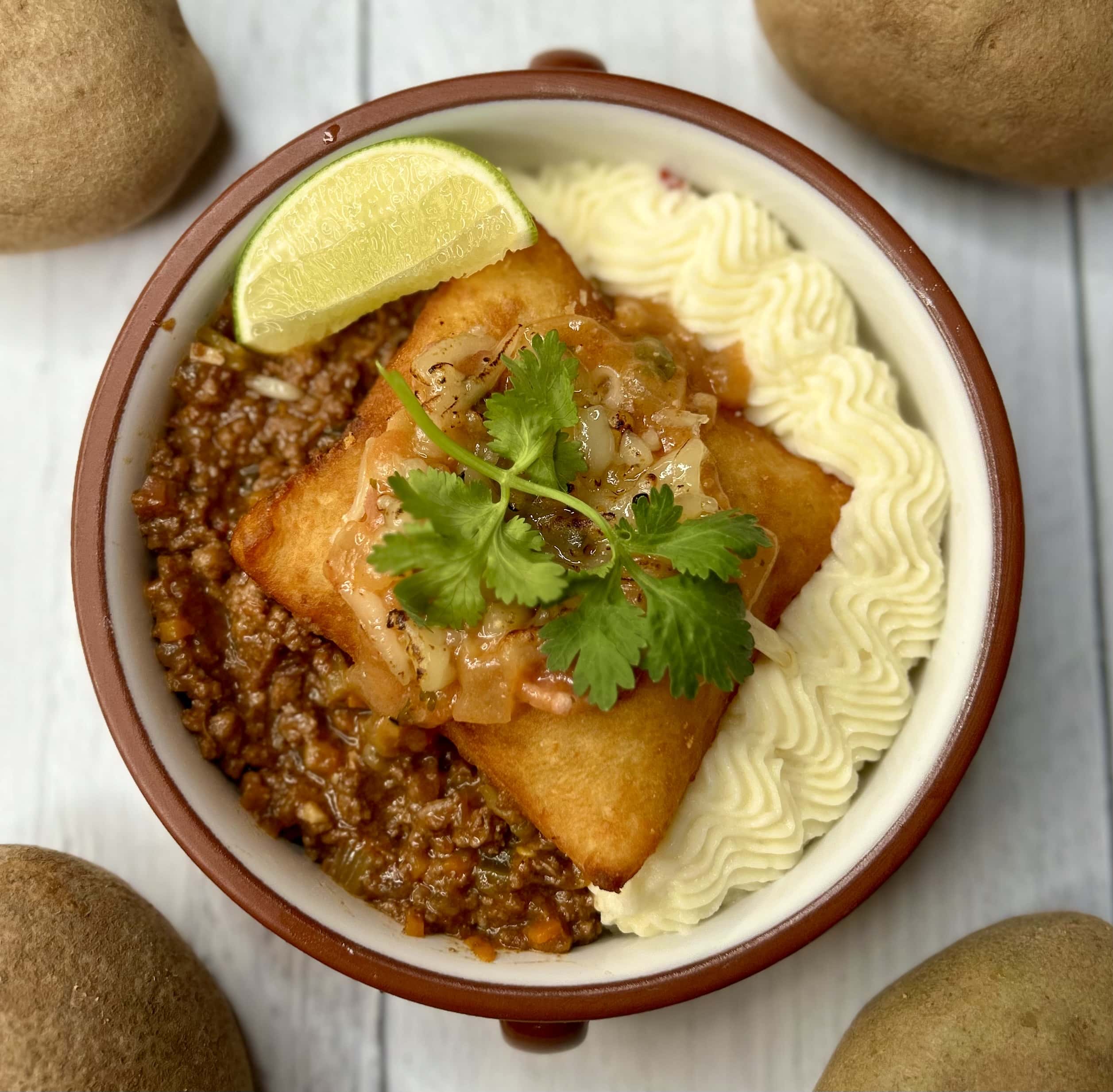 Potato Sopaipilla with Colorado Green Chili & Pepper Jack Potatoes - Potatoes USA - Philippines