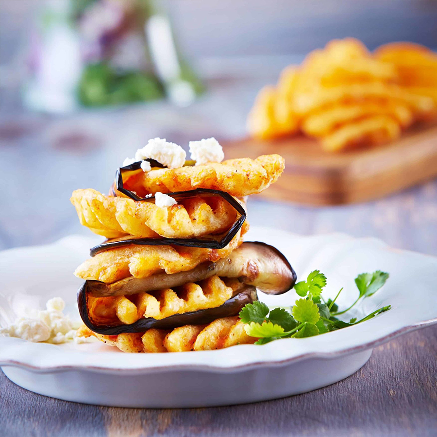 Potato and Eggplant Tower - Potatoes USA - Philippines