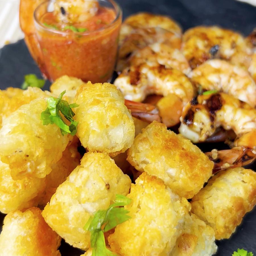 Shrimp Skewer and U.S. Tater Drum Cocktail - Potatoes USA - Philippines