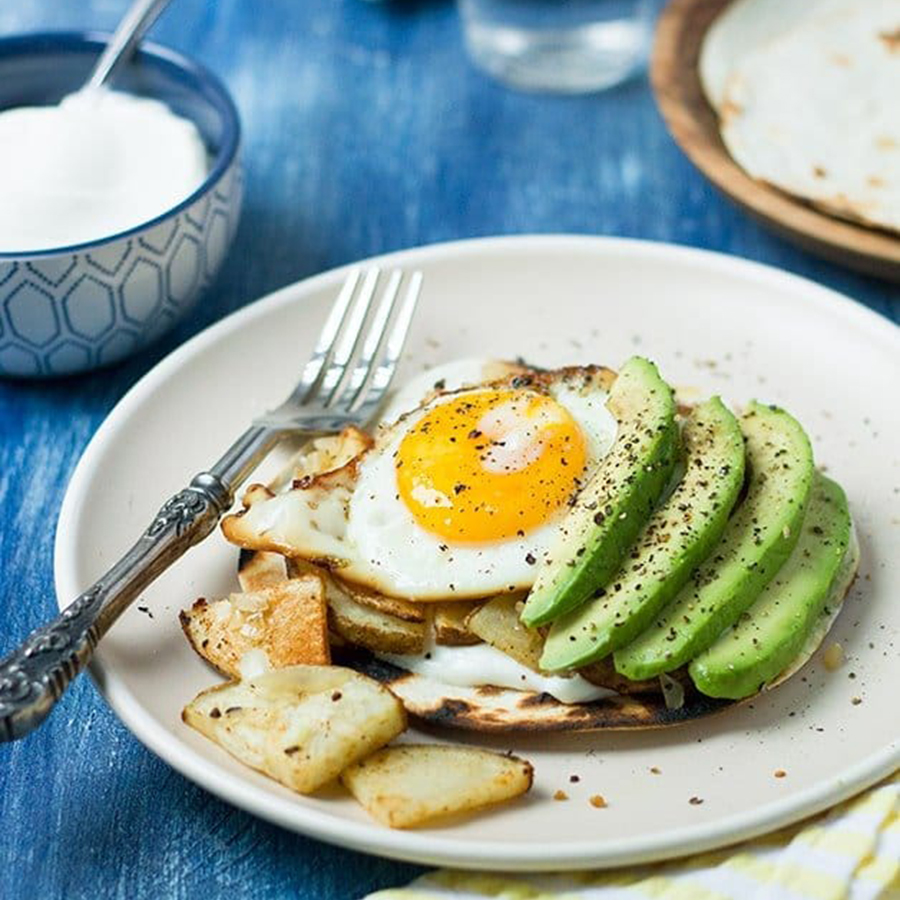 Spicy Egg & Potato Tostadas - Potatoes USA - Philippines