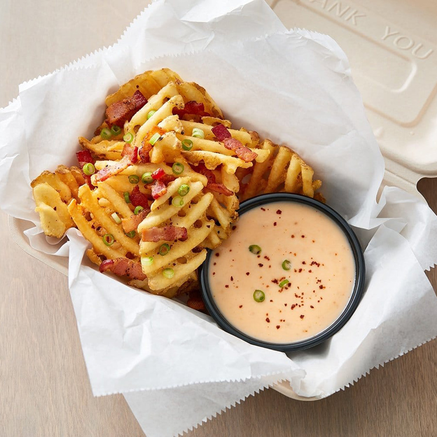 Waffle Fries Poutine with Spicy Cheese Sauce - Potatoes USA - Philippines